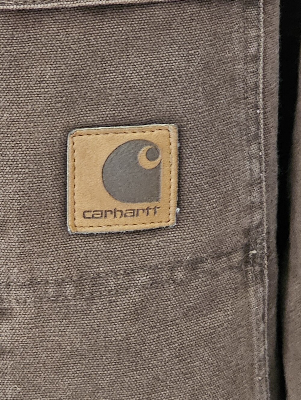 Vintage 90's Carhartt Duck Canvas Jacket Quilt Lined  C26CHT Chocolate 3XL - Picture 10 of 11
